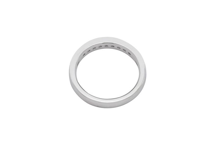 14K Yogo Sapphire and Diamond Channel Set Band