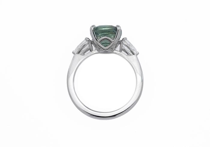 14K Montana Sapphire 3-Stone Ring