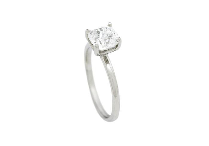Platinum Solitaire 1.61ct Diamond Engagement Ring