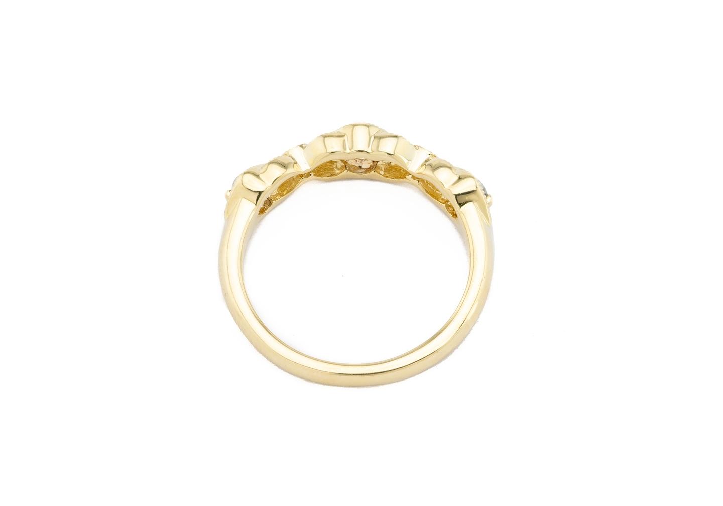 14K Montana Sapphire & Diamond Band