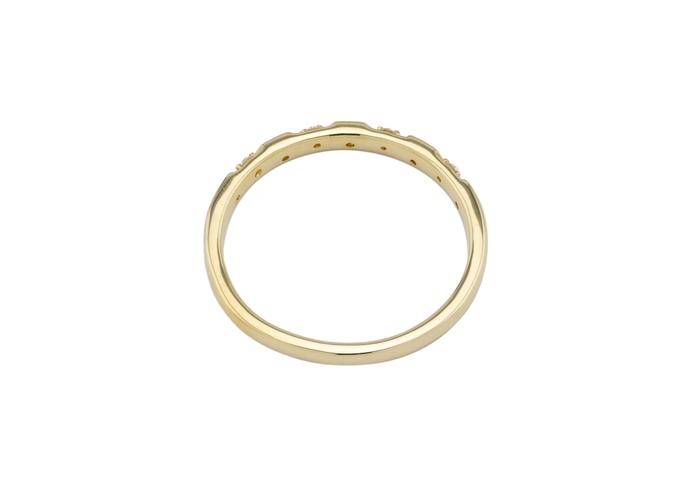 14K Diamond Wave Band