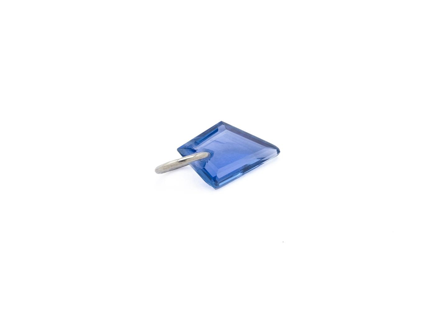 Platinum Yogo Sapphire Charm