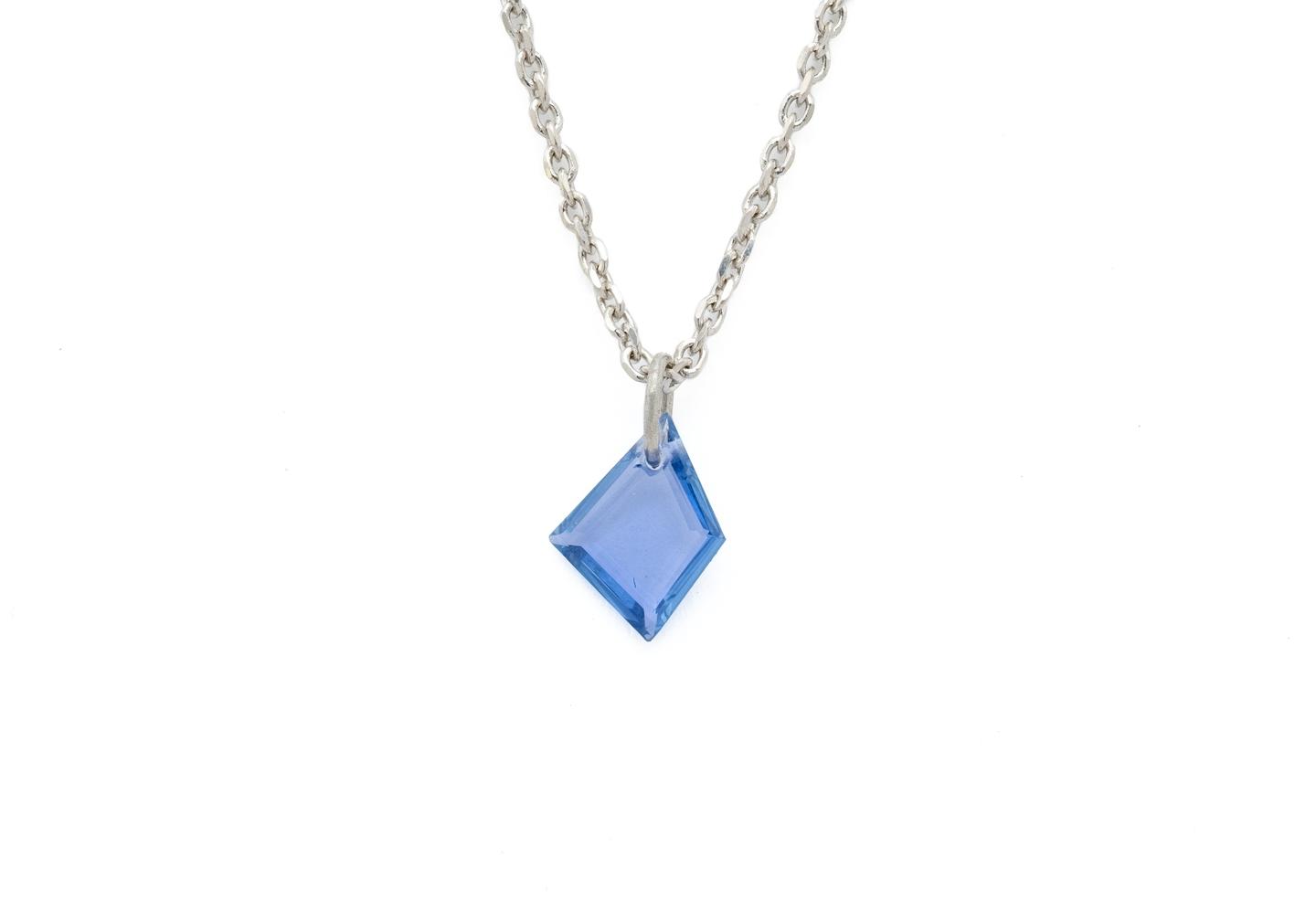 Platinum Yogo Sapphire Charm