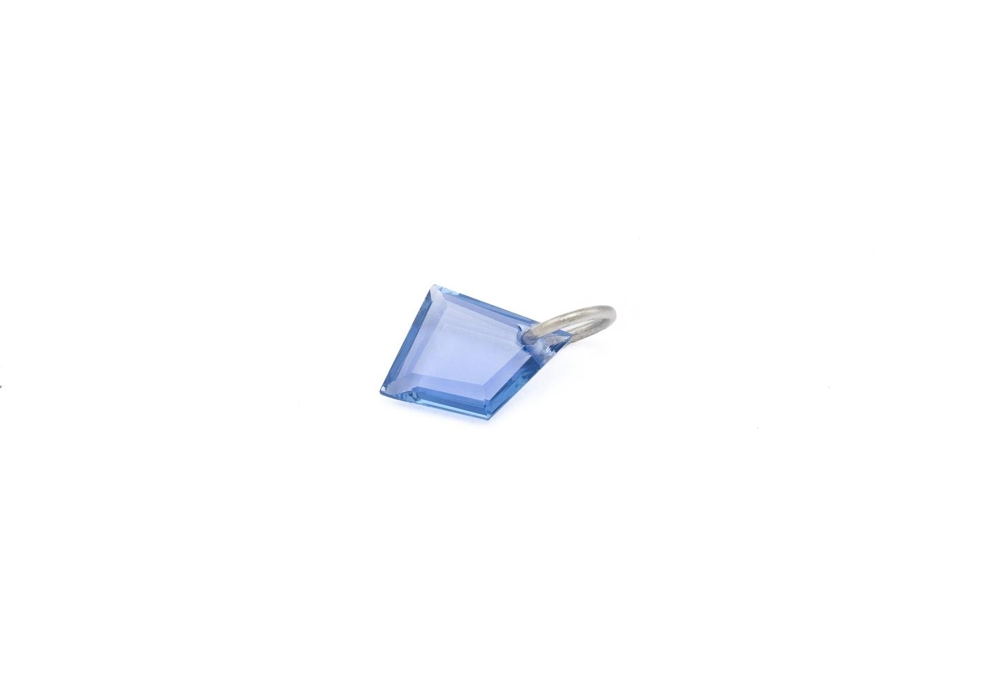 Platinum Yogo Sapphire Charm
