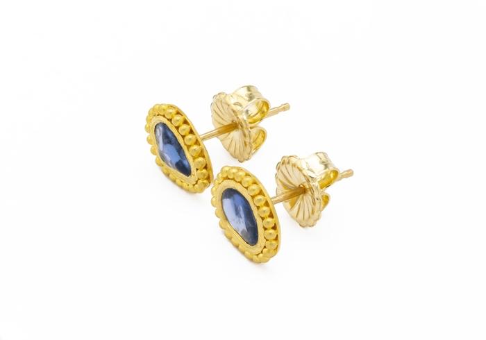 Aurum 18K Granulation Stud Earrings
