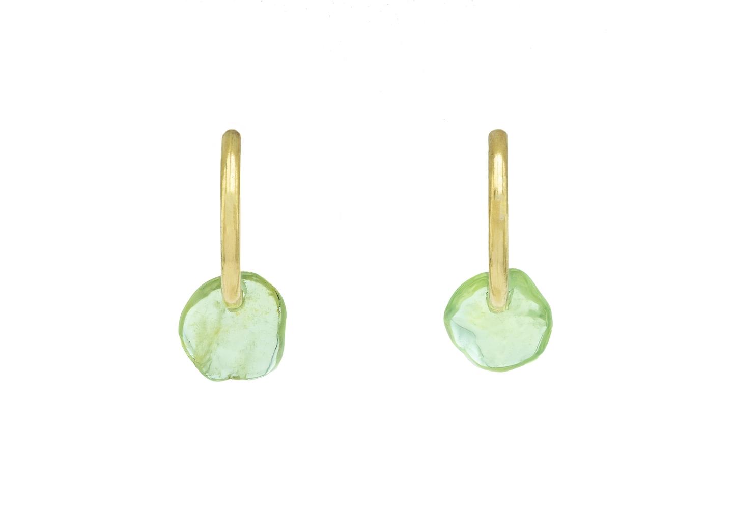 Imperfectionist Tumbled Montana Sapphire Hoops 