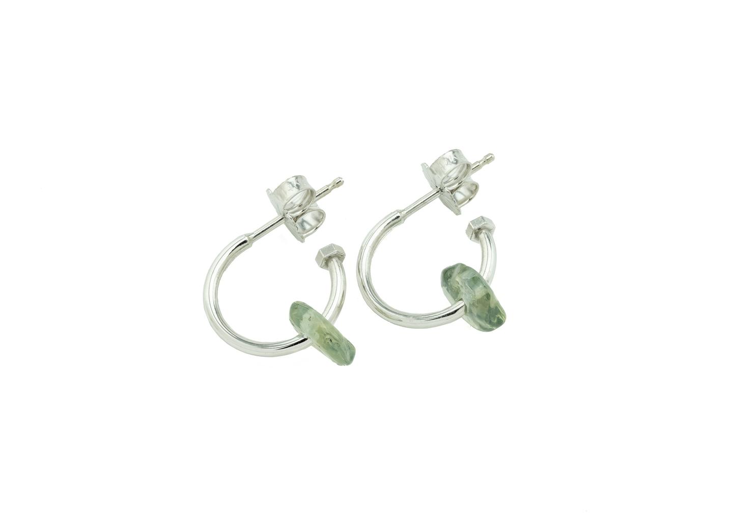 Imperfectionist Tumbled Montana Sapphire Hoops 