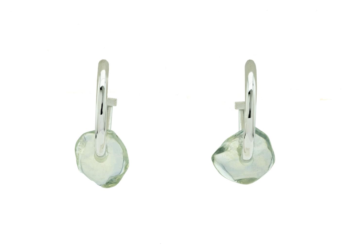 Imperfectionist Tumbled Montana Sapphire Hoops 