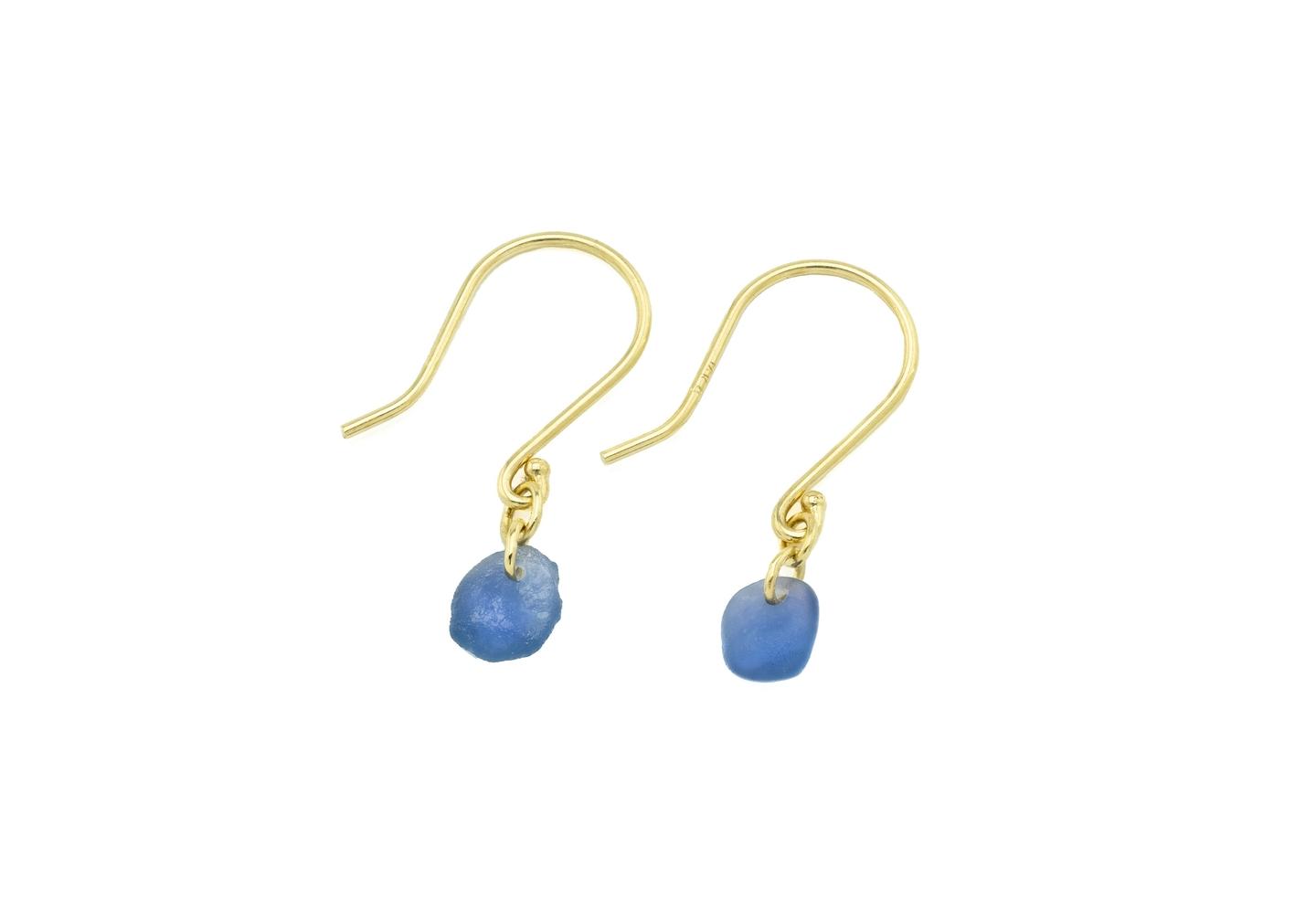Imperfectionist Rough Yogo Sapphire Drop Earrings