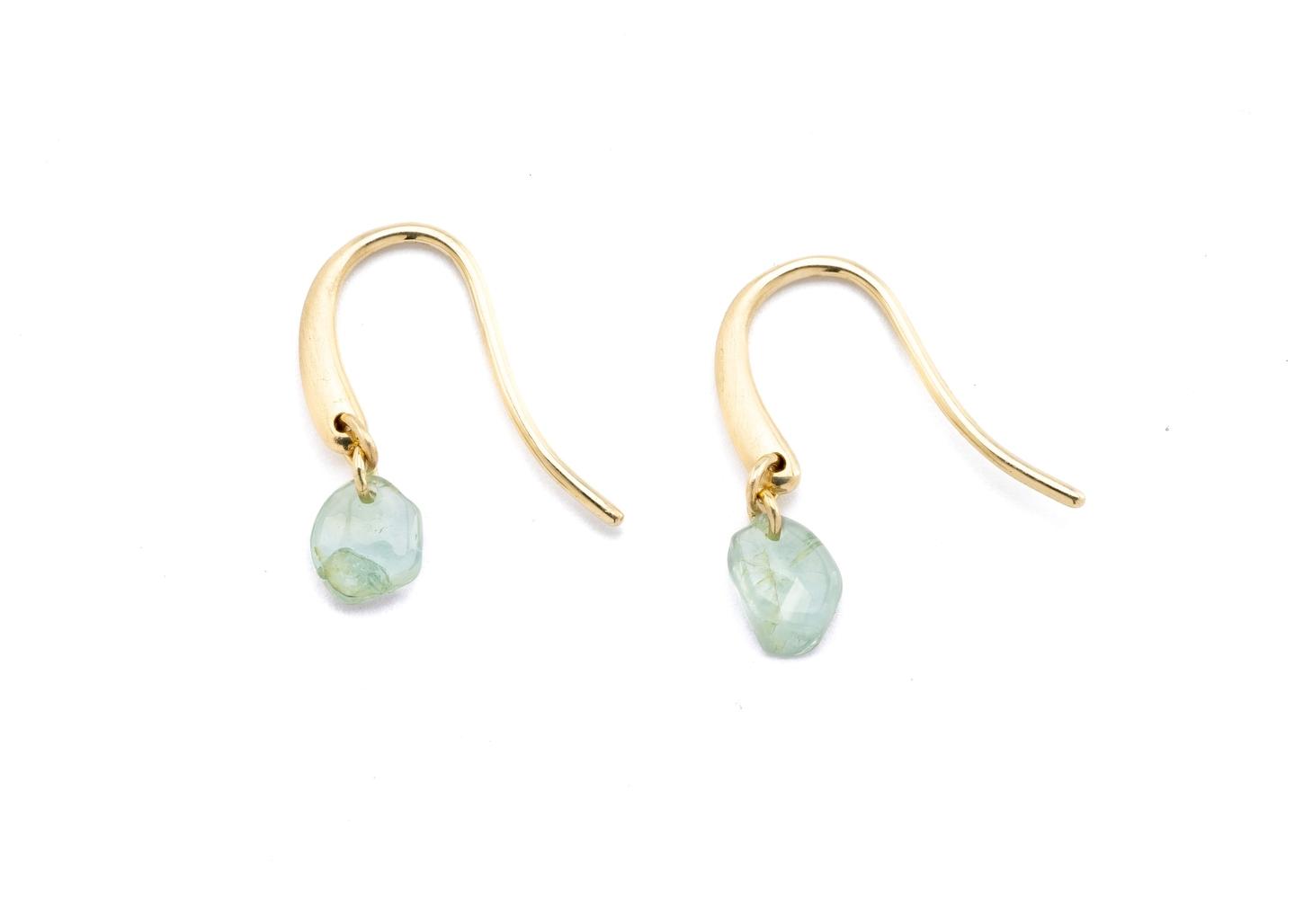Imperfectionist Tumbled Montana Sapphire Drop Earrings 