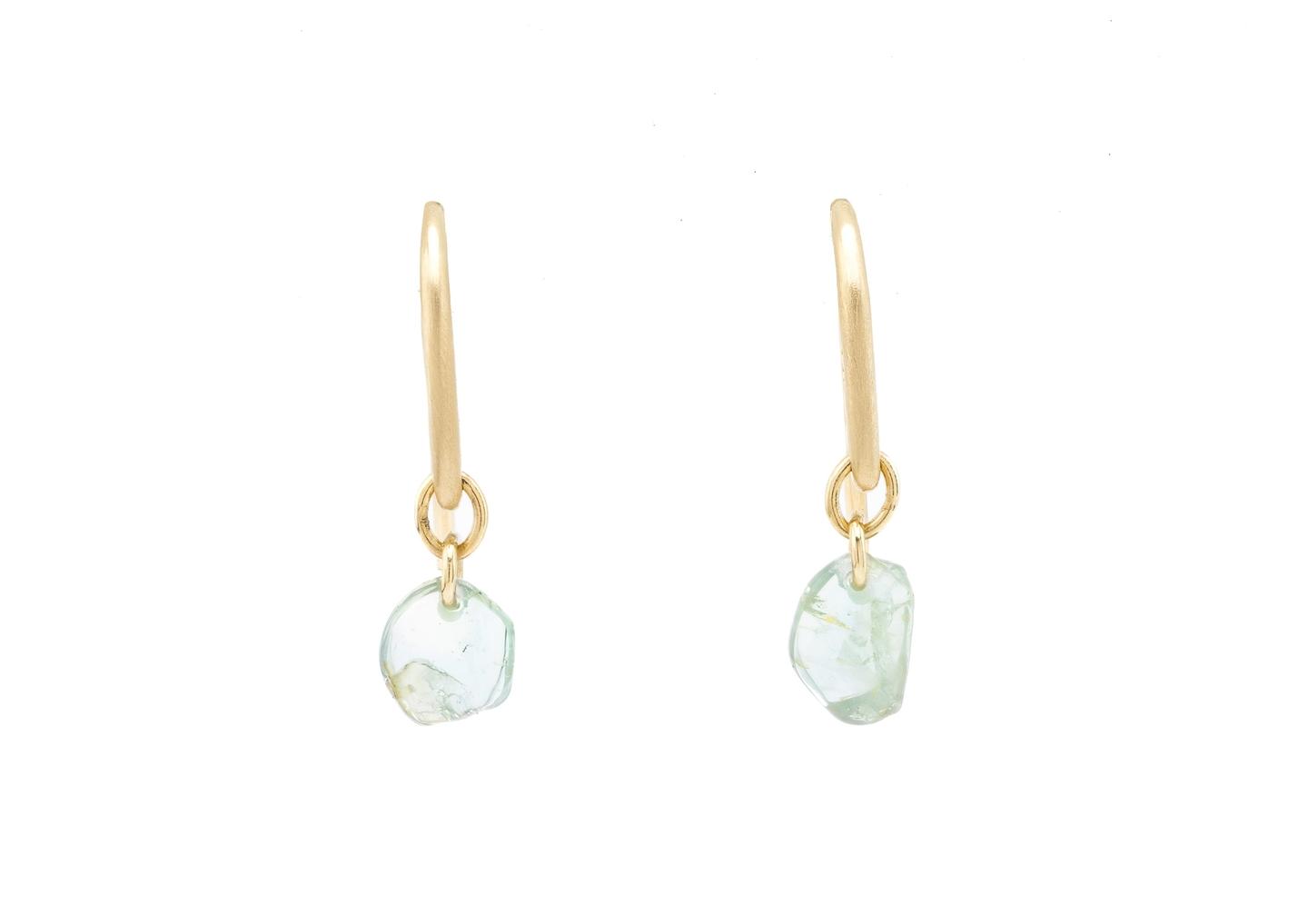 Imperfectionist Tumbled Montana Sapphire Drop Earrings 