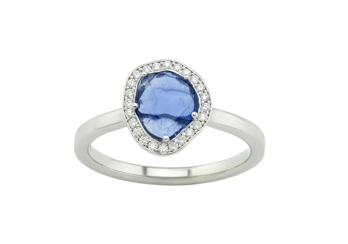 Aurum 14K Tumbled Yogo Halo Ring
