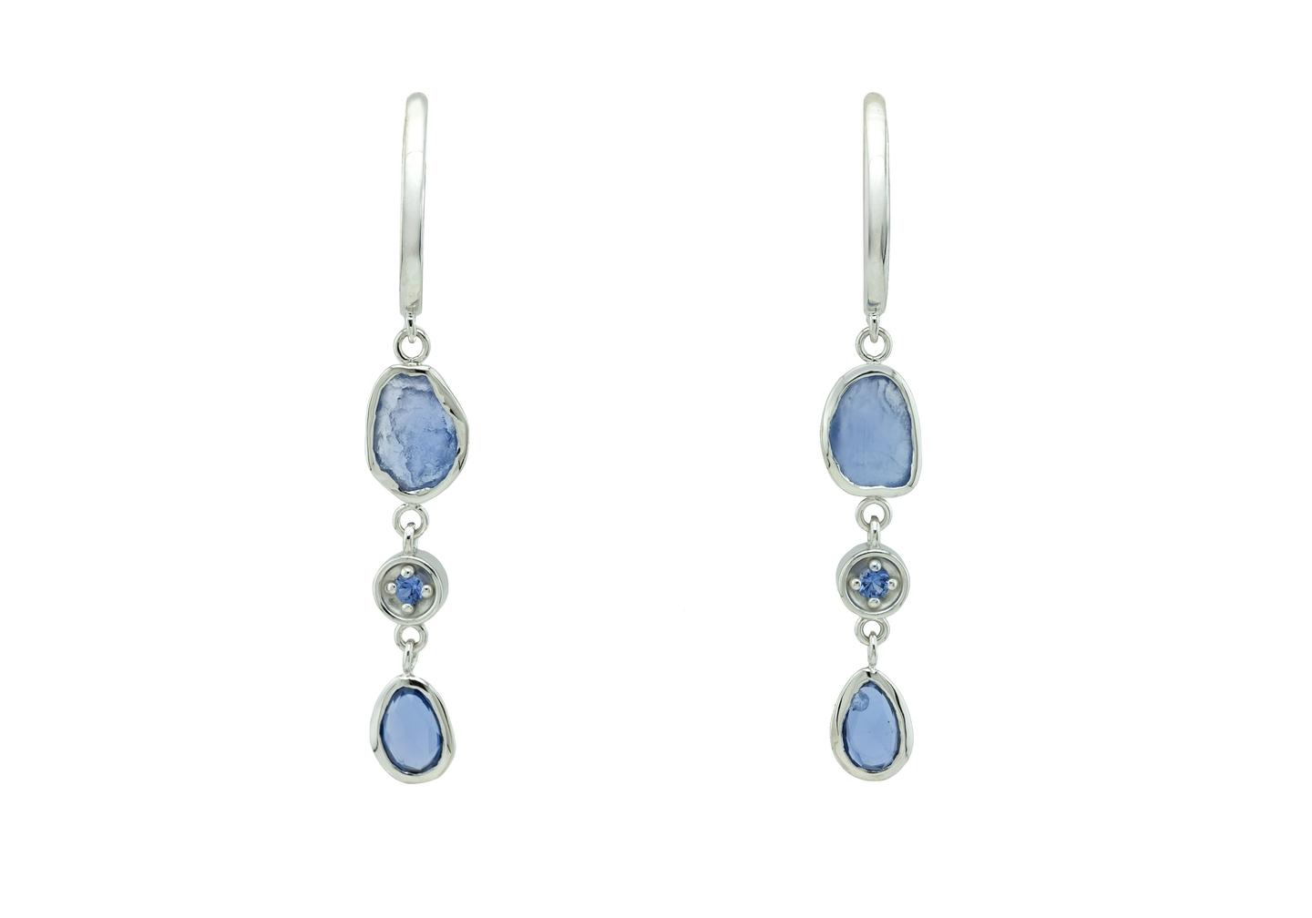Reverie 14K Yogo Sapphire Drop Earrings