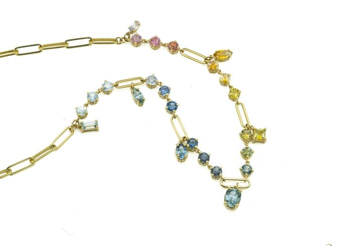 Reverie14K Montana Sapphire Charm Necklace | Gem Gallery