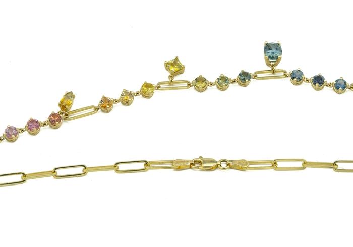 Reverie14K Montana Sapphire Charm Necklace | Gem Gallery