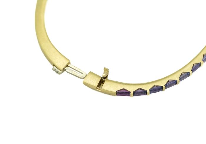 14K Aurum Yogo Sapphire Gradient Bangle Bracelet