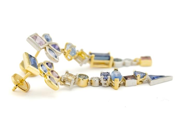 Reverie 14K Asymmetrical Geometric Dangle Earrings