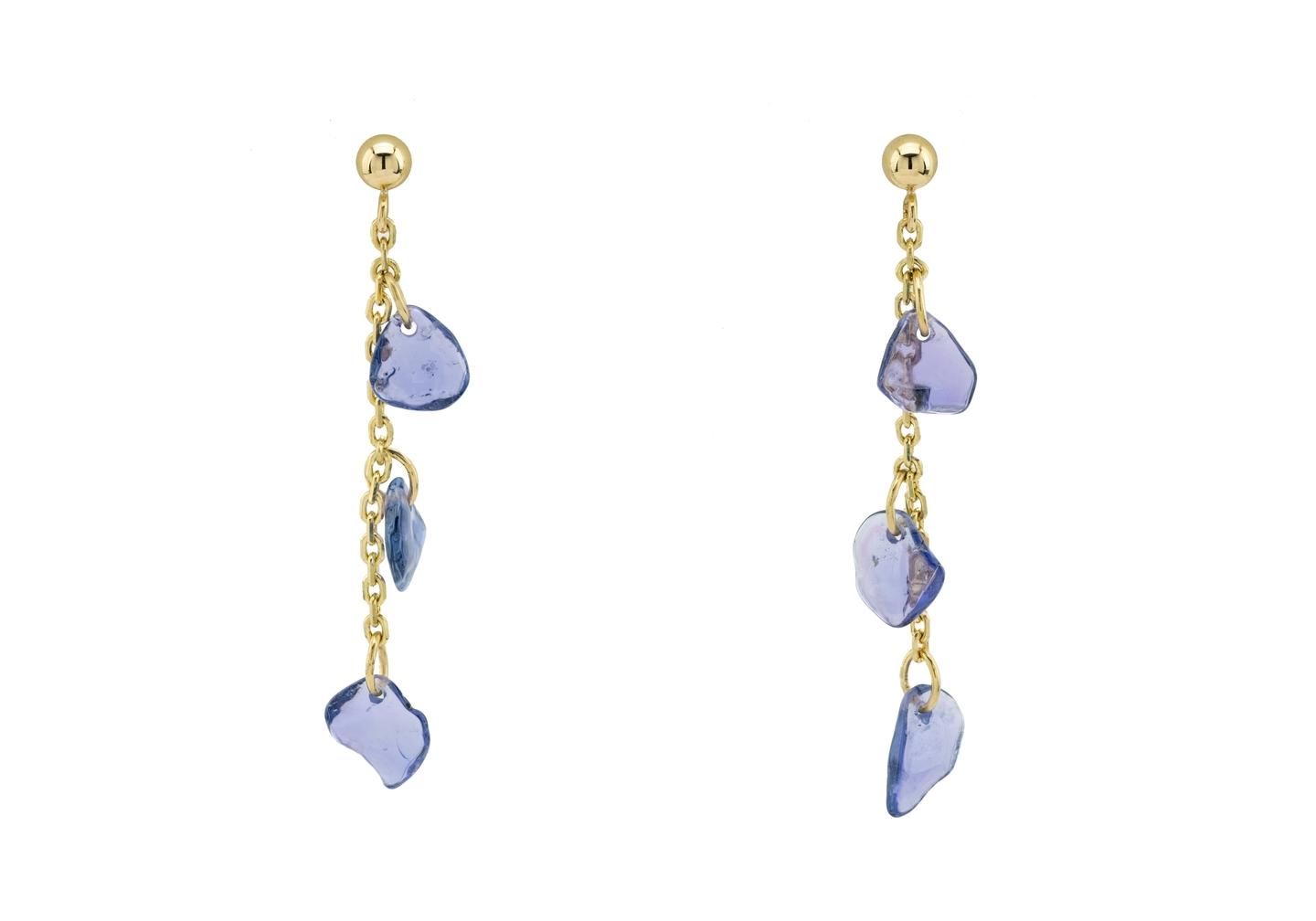 Imperfectionist Yogo Waterfall Stud Earrings