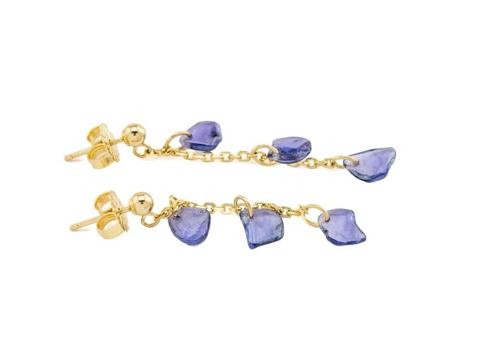Imperfectionist Yogo Waterfall Stud Earrings