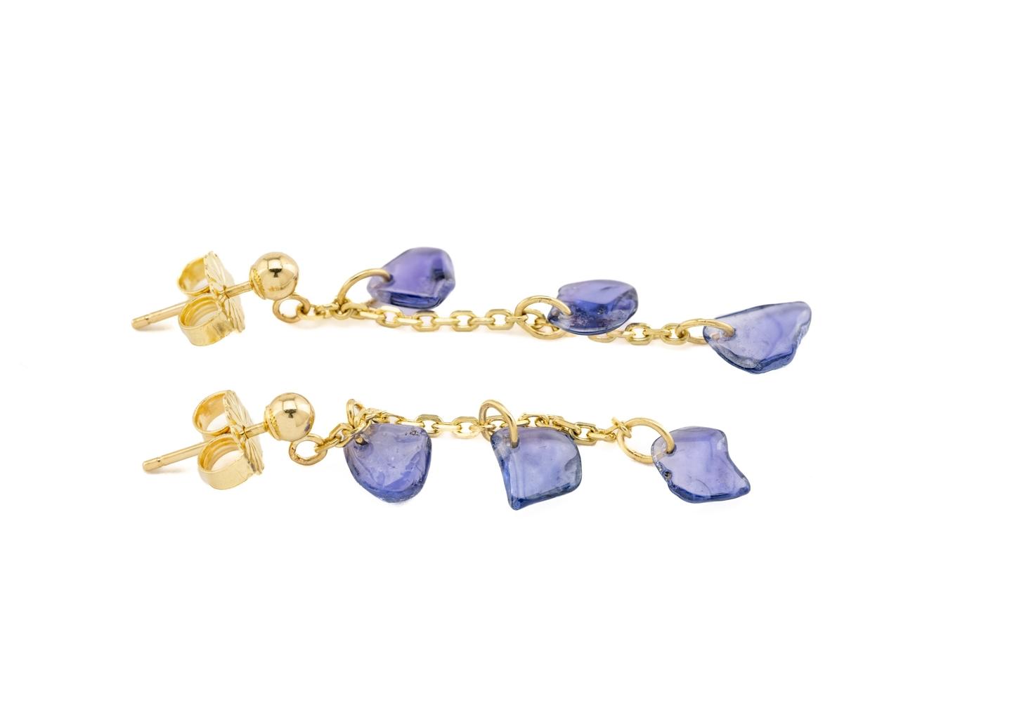 Imperfectionist Yogo Waterfall Stud Earrings