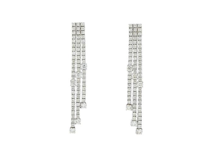 14K Diamond Cascade Drop Earrings