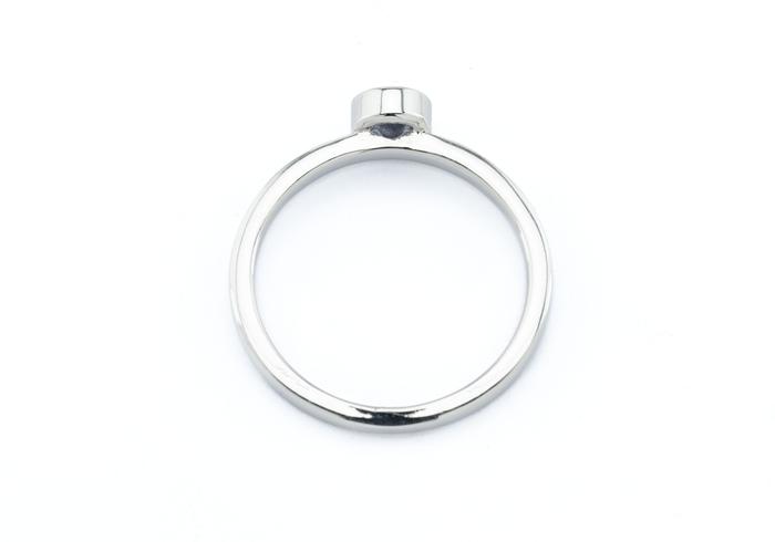 14K Yogo Sapphire Bezel Stacking Ring