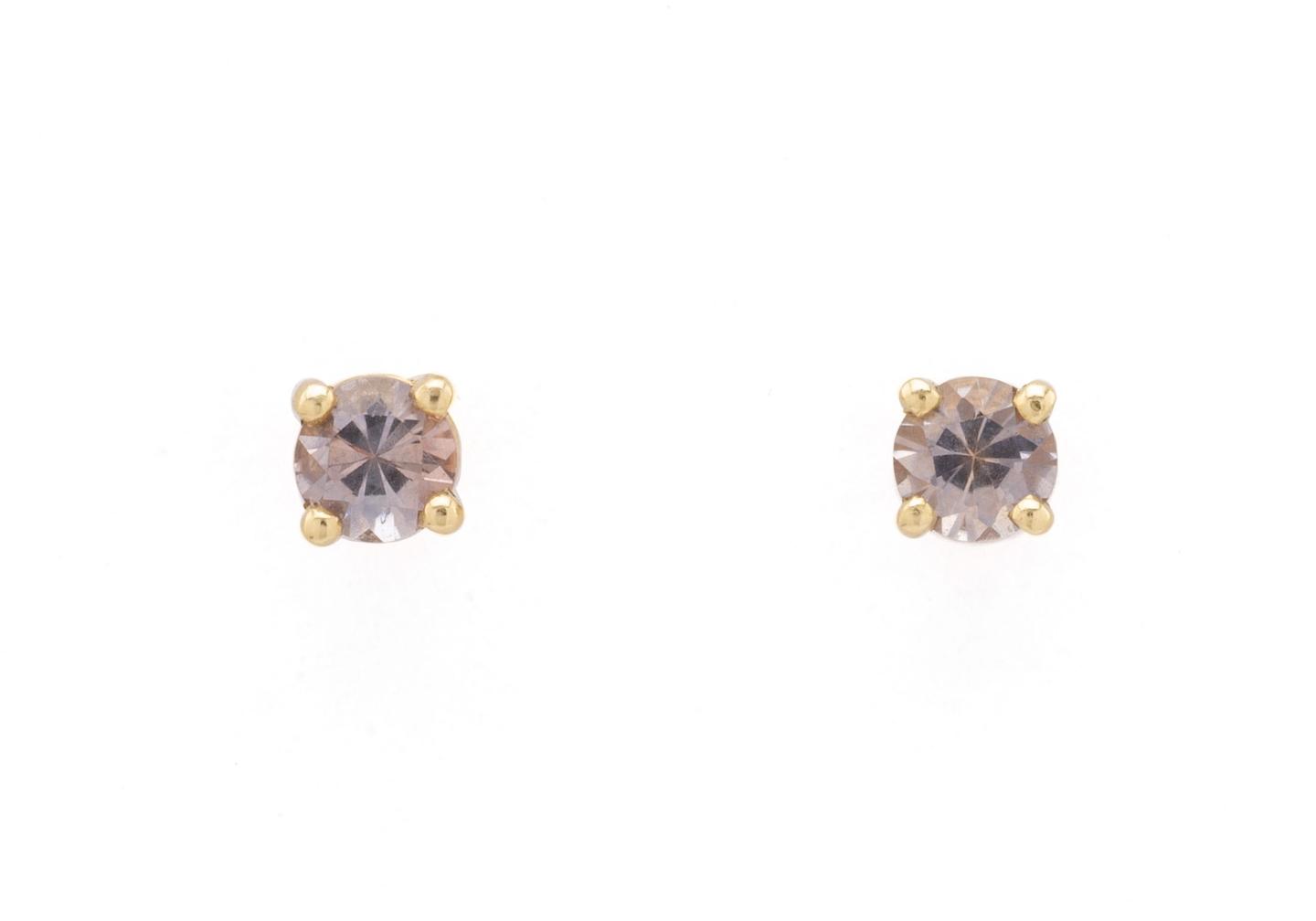 14K Montana Sapphire Four Prong Studs