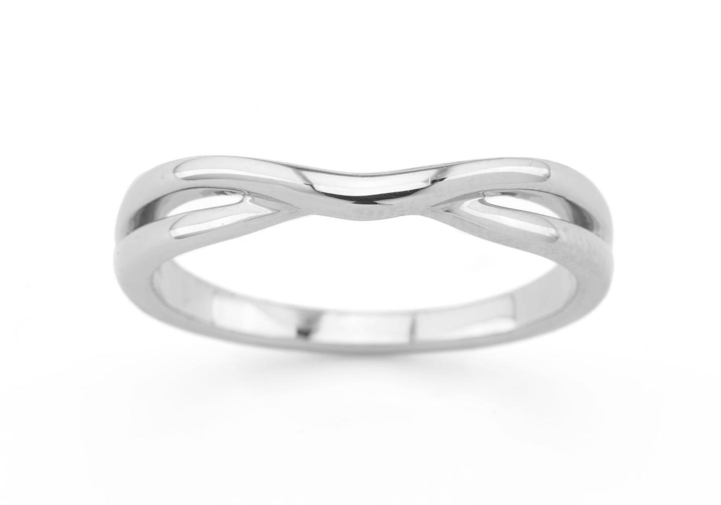 14K Curved Wedding Band