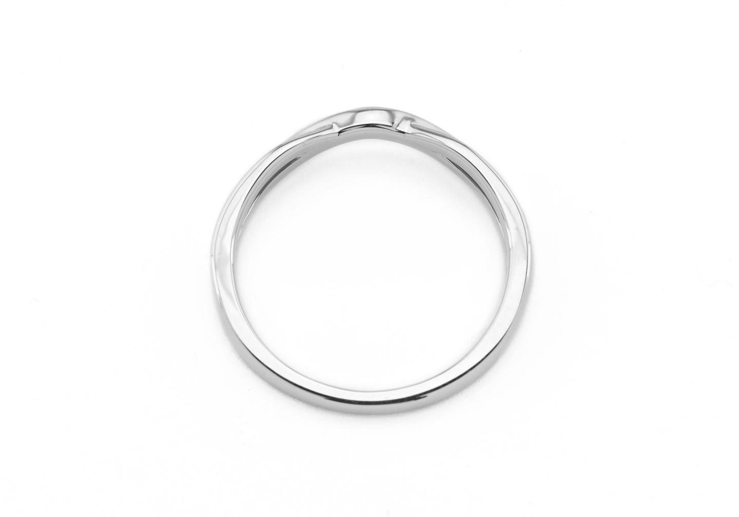 14K Curved Wedding Band