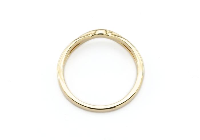 14K Curved Wedding Band