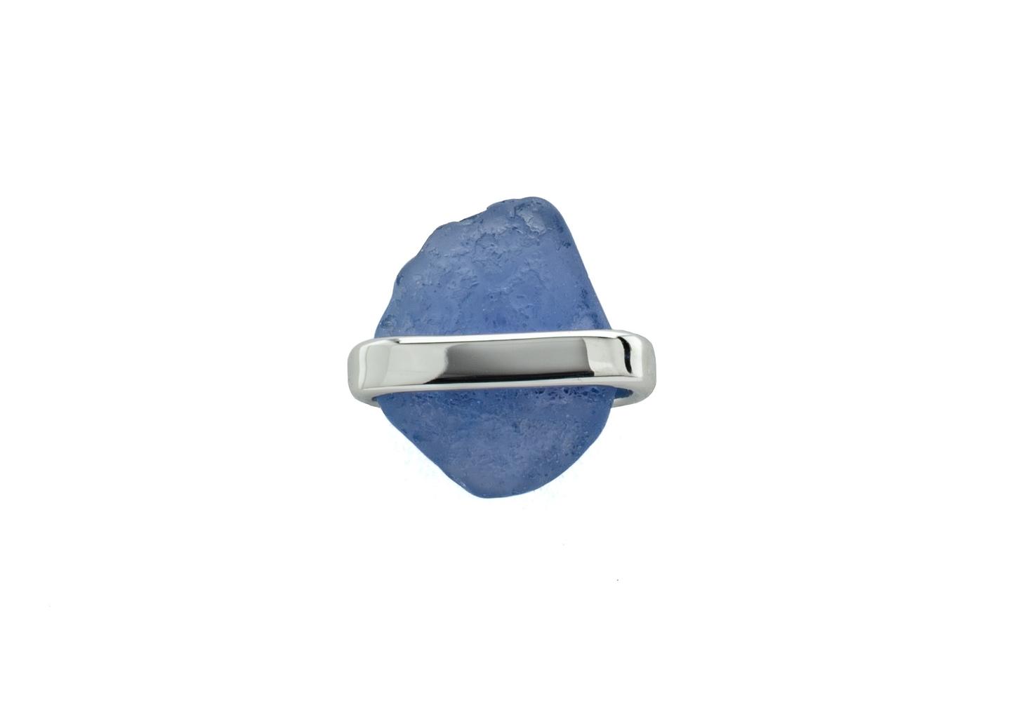 14K Rough Yogo Sapphire Wrapped Stud Earring | Aurum Collection