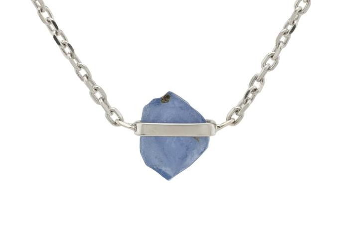 14K Rough Yogo Sapphire Wrap Necklace