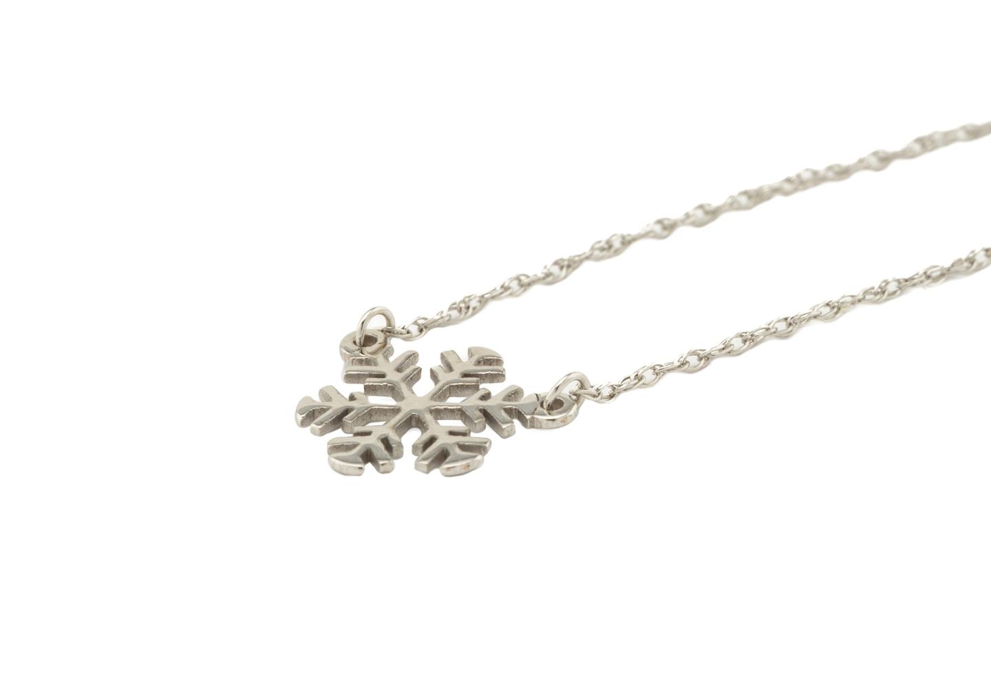 14K Snowflake Pendant Necklace