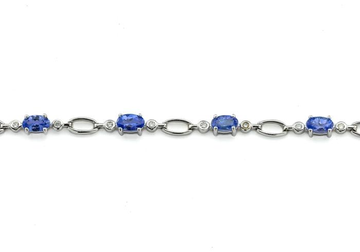 14K Tanzanite and Diamond Bracelet