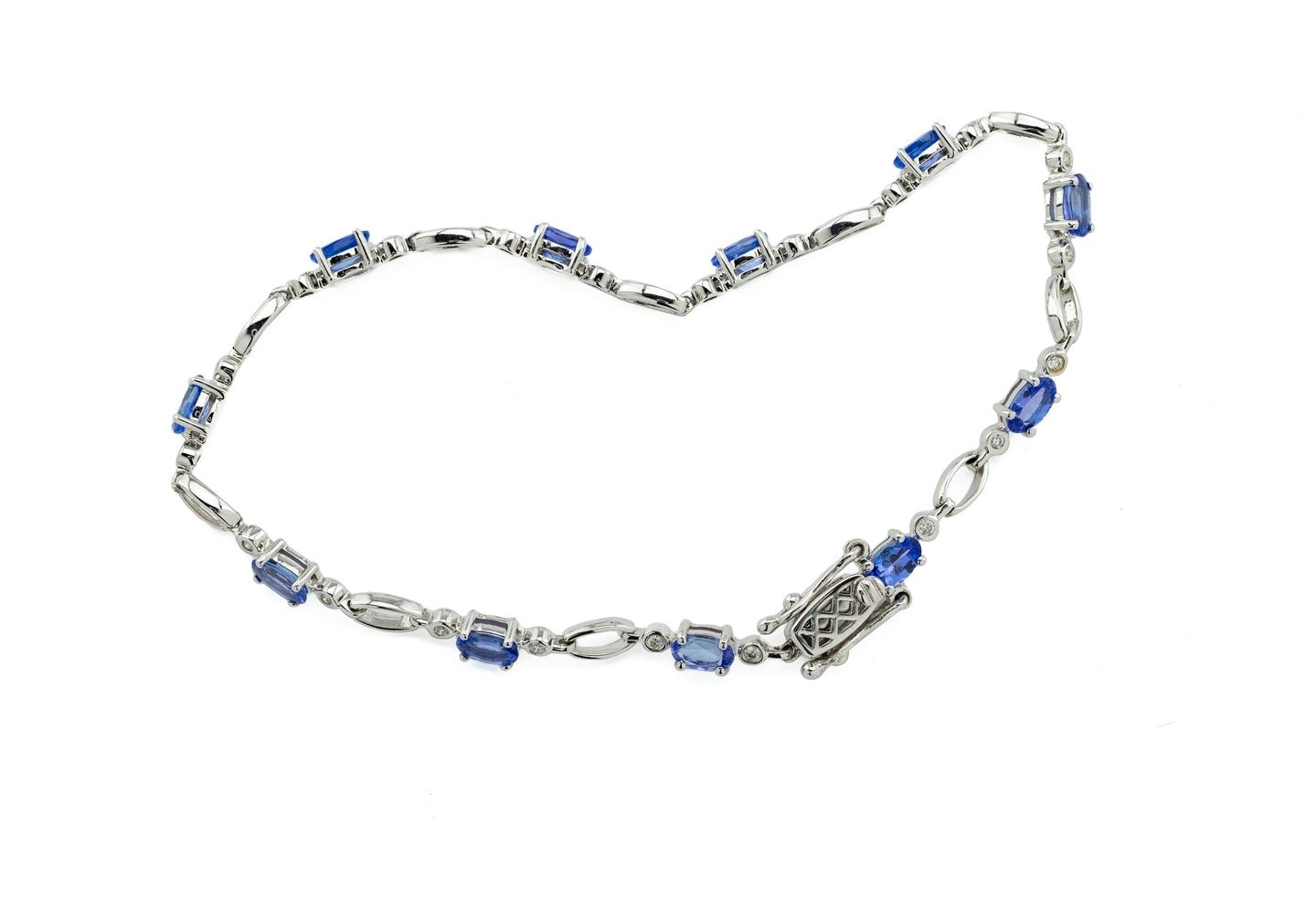 14K Tanzanite and Diamond Bracelet