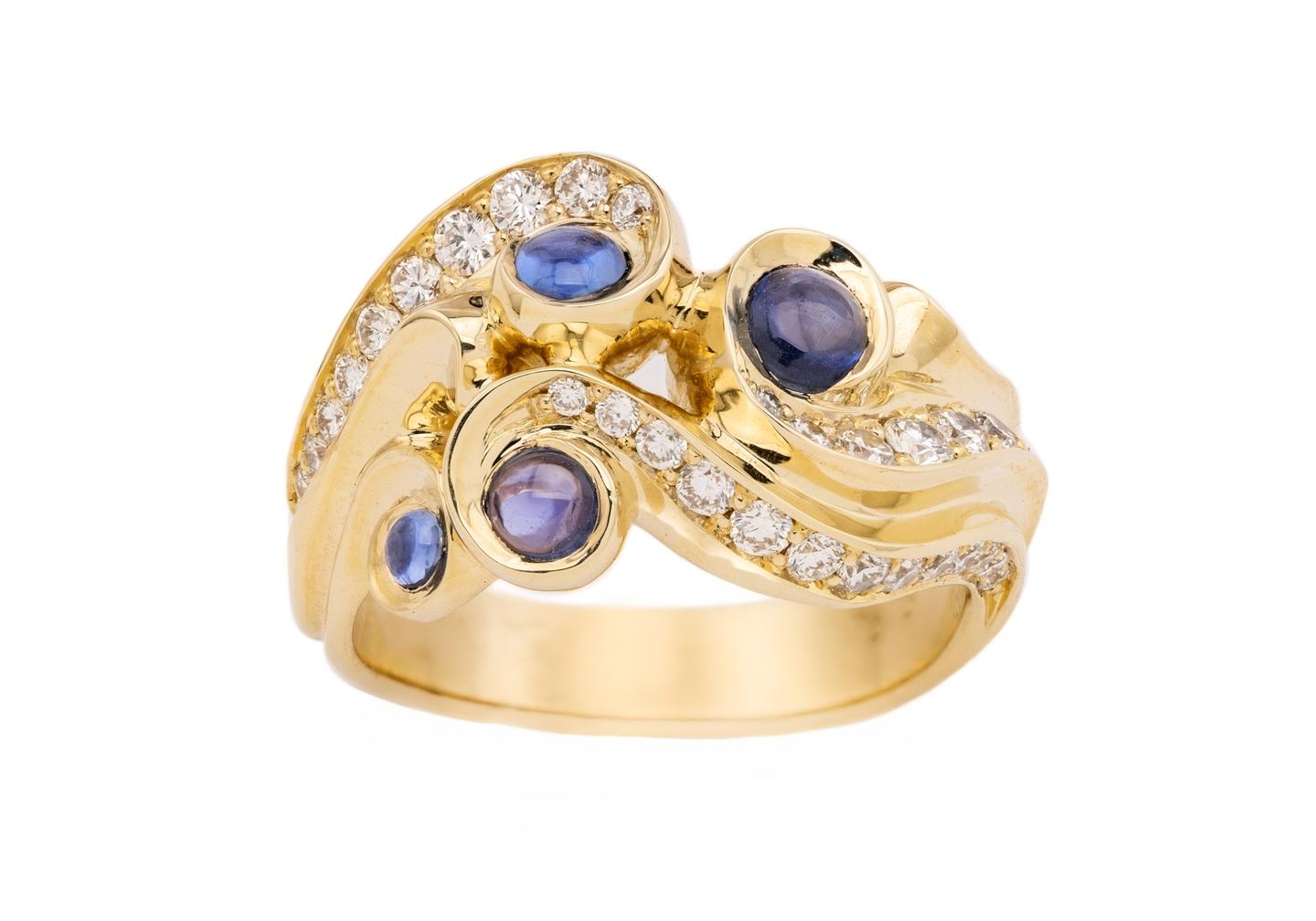 14K Starry Night Yogo Sapphire & Diamond Ring