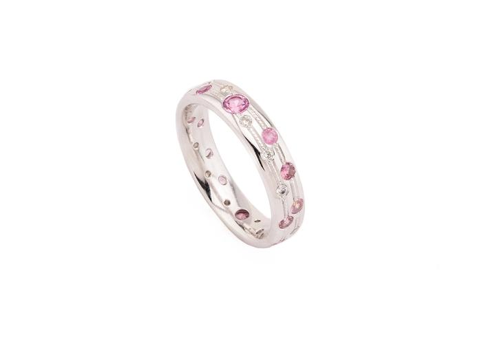 14K Montana Sapphire & Diamond Sabrina Ring