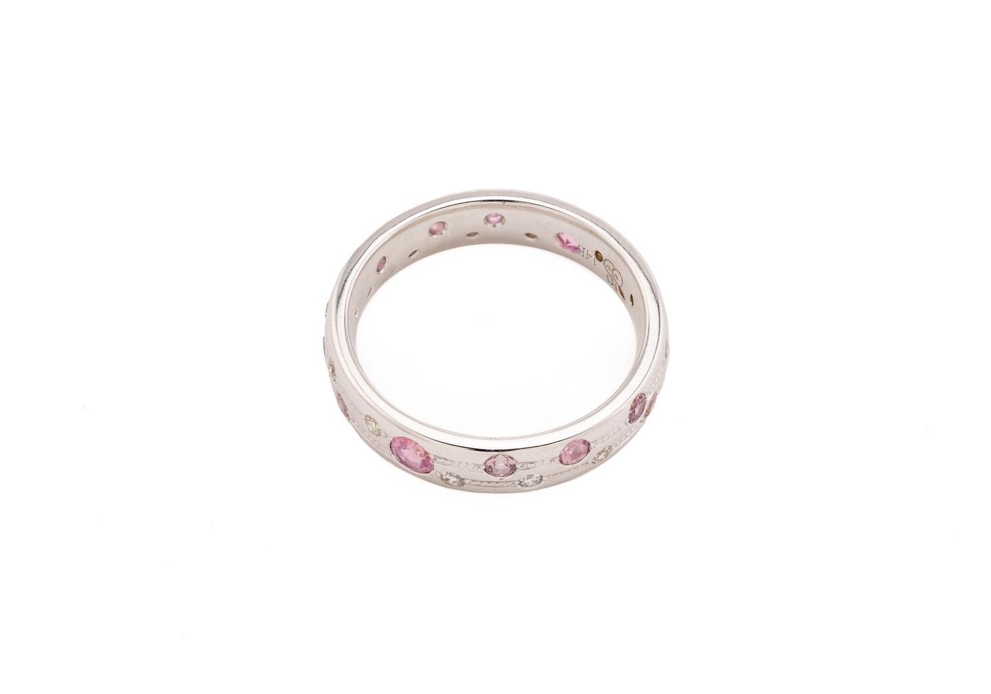 14K Montana Sapphire & Diamond Sabrina Ring