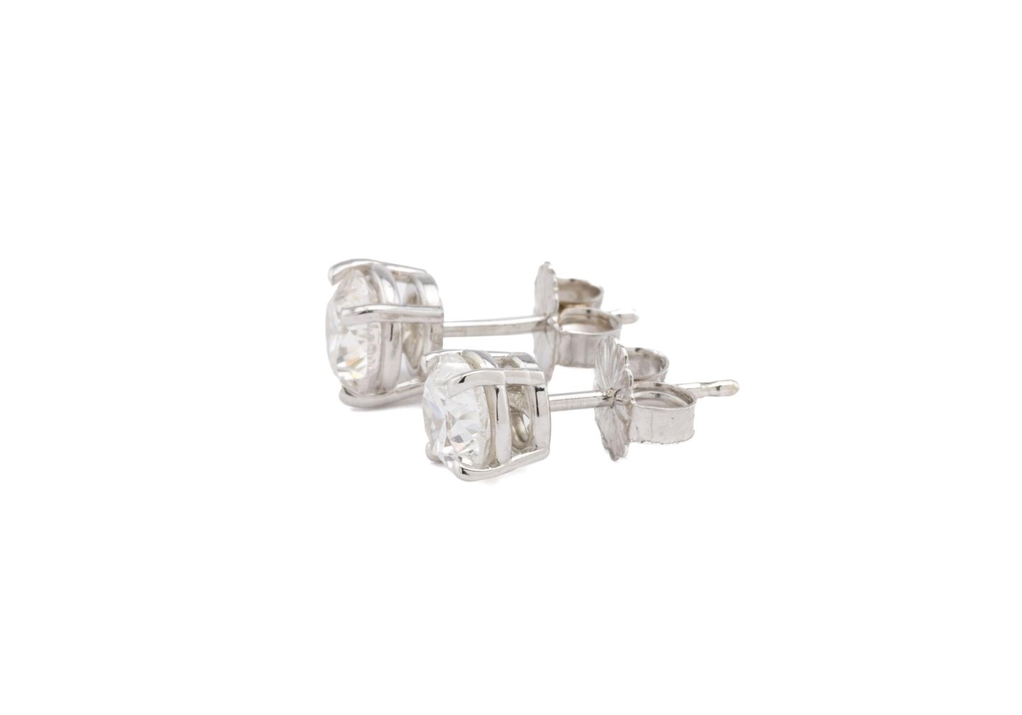 14K Four-Prong Diamond Stud Earrings
