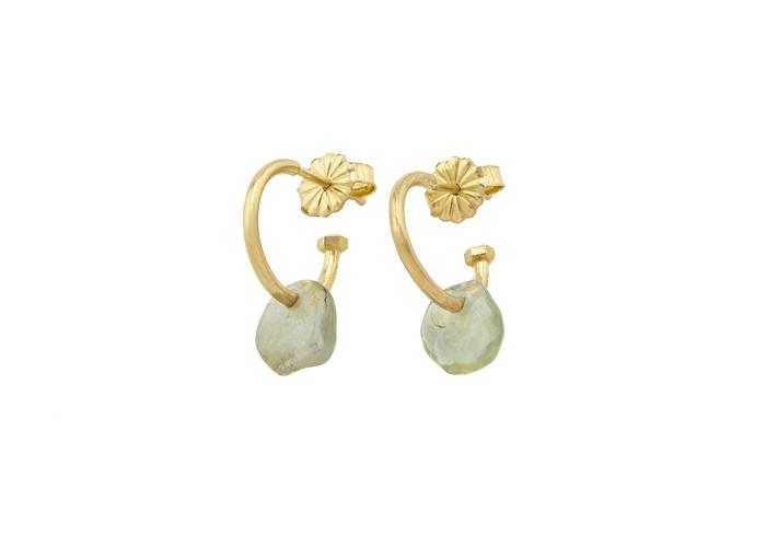 Imperfectionist Tumbled Montana Sapphire Hoops