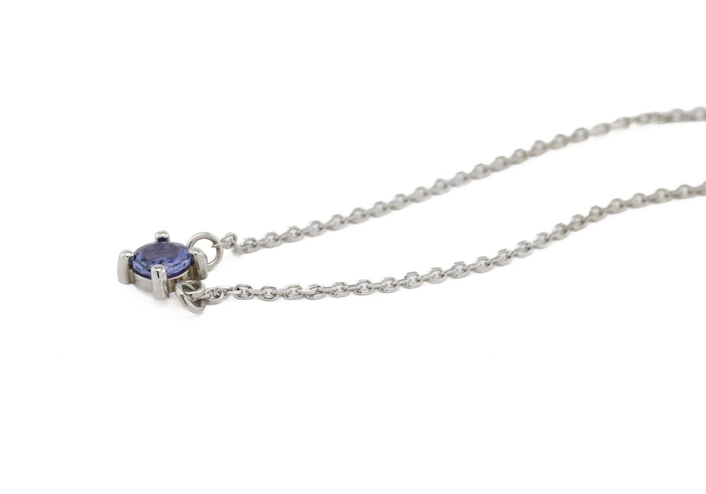 14K Yogo Sapphire Petite Necklace