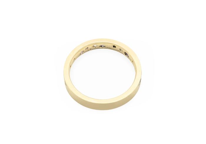 14K Yogo Sapphire Waterfall Band