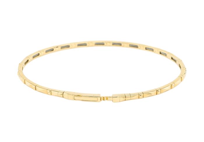14K Geometric Diamond Bangle Bracelet