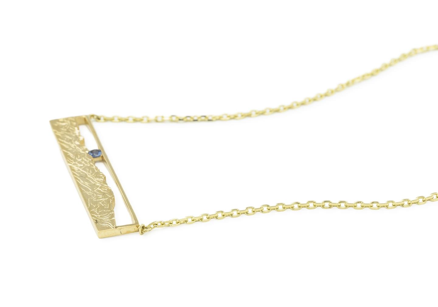 14K Mountain Vista Yogo Sapphire Necklace