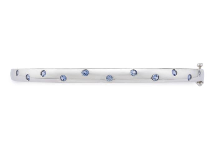 14k Yogo Sapphire Bangle