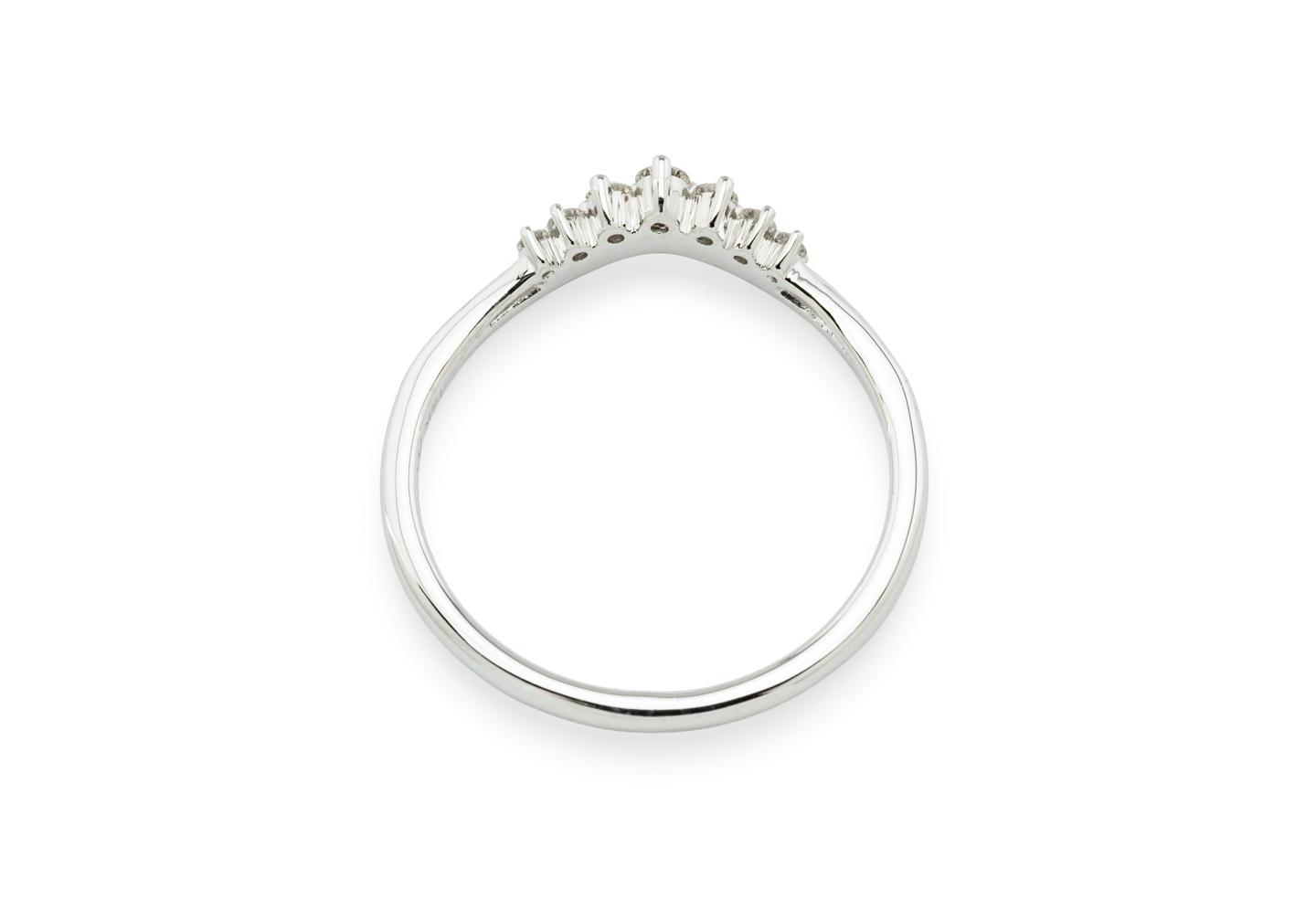 14K Diamond Contour Band