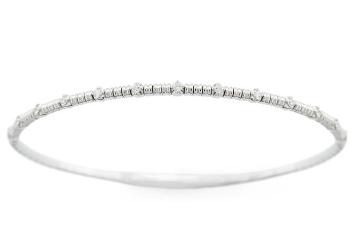 14K Flexible Diamond Bangle