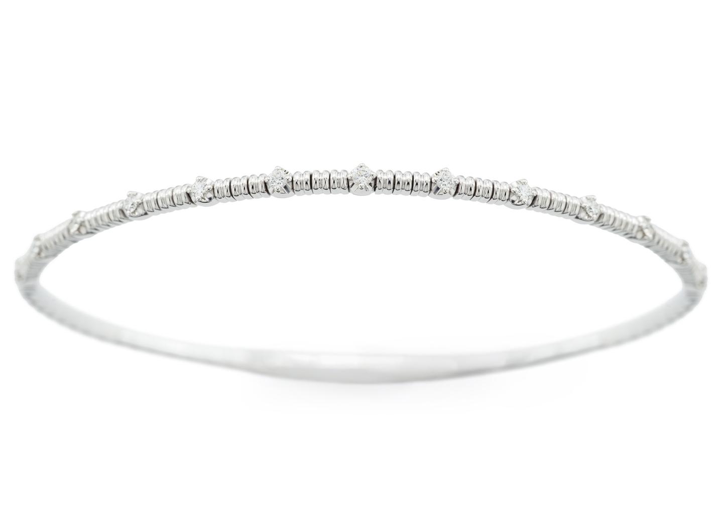 14K Flexible Diamond Bangle