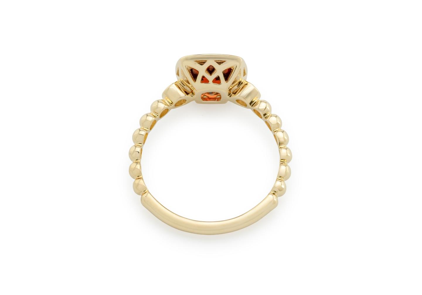 14K Garnet and Diamond Ring
