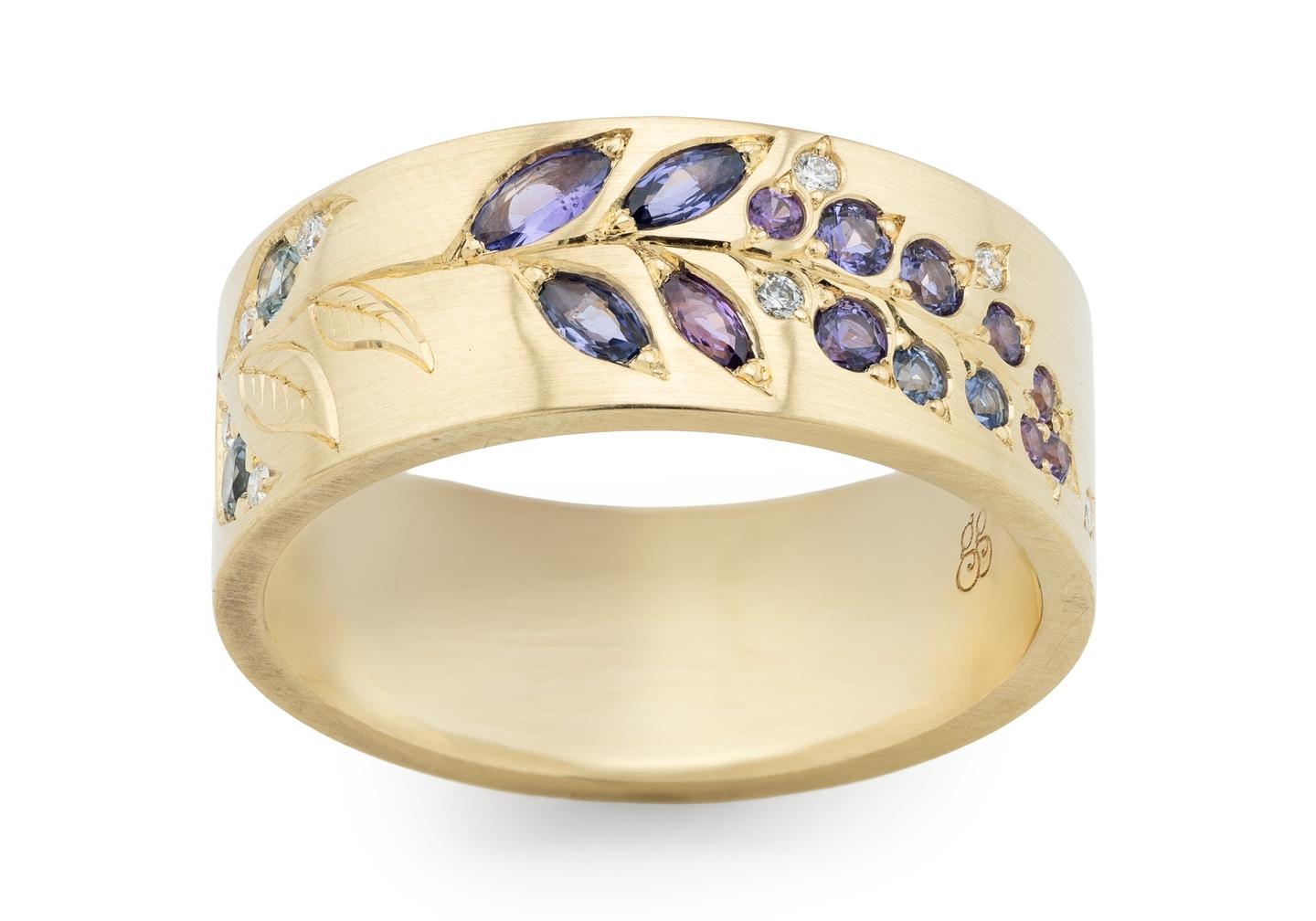 14K Yellow Gold Lupine Ring